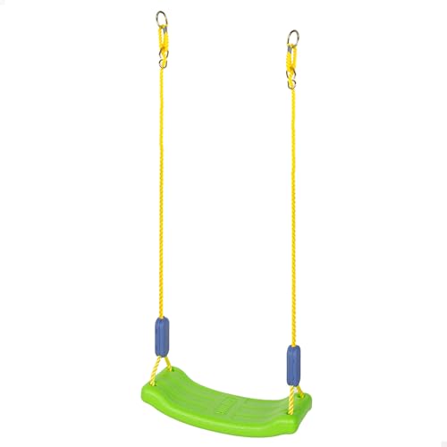 COLORBABY Asiento Columpio para niños, 36x15x173 cm, 2 Cuerdas de 173 cm, Materiales Resistentes, Verde, Azul y Amarillo, Juegos para niño, Actividades Exterior, Niñas + 3 años (43477)