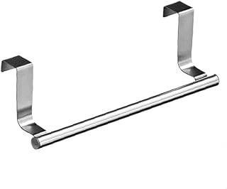 biyya® Over The Door Towel Rail Extendable Tea Towel Holder for Cupboard Drawer Cabinet Ideal Kitchen Bathroom Extends 25cm to 40cm