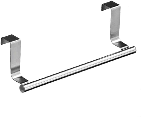 biyya® Over The Door Towel Rail Extendable Tea Towel Holder for Cupboard Drawer Cabinet Ideal Kitchen Bathroom Extends 25cm to 40cm