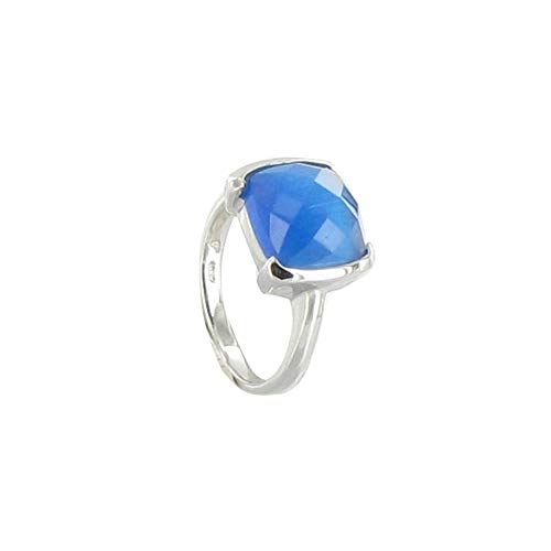 Bague Argent 925 Les Poulettes Bijoux oeil de chat bleu, le cadeau idéal pour elle
