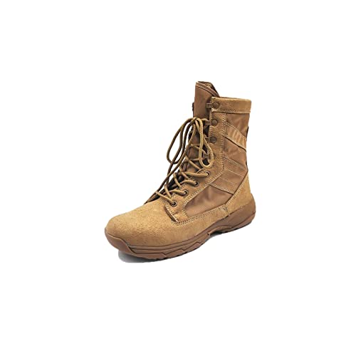 GBNYTT Botas militares para hombre, botas militares para primavera, botas de gamuza para exteriores, calzado militar, botas tácticas, zapatos para hombre, talla 38-45, Brown, 47 1/3 EU