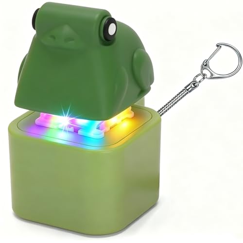 Frog Fidget Keychain Clicker Toy for Stress Relief & Quiet Play & Travel