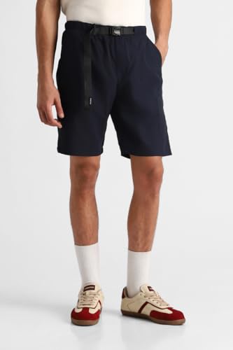 Image of SNITCH Men Casual Shorts | Regular Fit Mid Rise Solid Design | Lightweight 100% Nylon with Smooth Texture & Utility Pockets for Summer & Casual Wear
