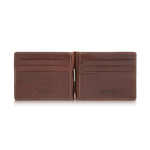 Tony Perotti Italian Leather Money Clip Wallet for Men - Bifold Ultra Slim RFID Wallet With Credit Card Slots and ID - Eco-Friendly Tanned Full Grain Made in Italy