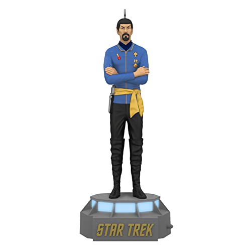 Hallmark Keepsake Weihnachtsschmuck 2021, Star Trek Spiegel, Spiegelkollektion, Erster Offizier Spock, Geschichtenerzähler Licht und Sound