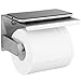 Price comparison product image Polarduck Toilet Roll Holder with Phone Self, Stick on Toilet Roll Holder for Bathroom, SUS 304 Stainless Steel, Two Installation of Self-Adhesive and Wall Mounted, Brushed Nickel, (Silver)