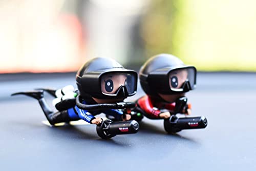 Scuba Diver Model Diver Action Figure Play Set Underwater Swimmers Action Figures Realistic Divers Figurines (Red+Blue) #TOP1