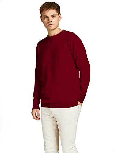 JACK & JONES Herren JJEBASIC Knit Crew Neck, Red Dahlia, XS EU – Ansicht 2