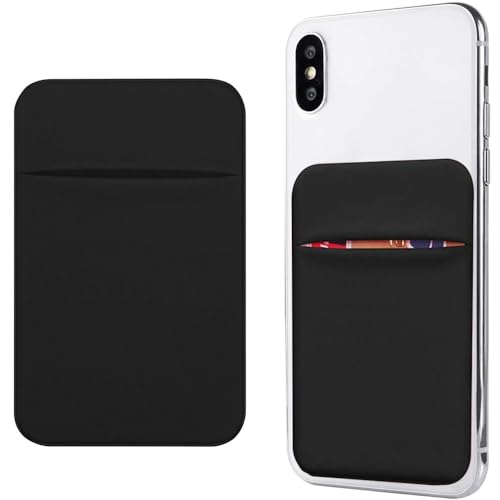 BIIULHCI Tarjetero autoadhesivo para teléfono móvil, tarjetero para Oukitel C33 C31 C32 C21 C19 C18 C17 C23 Pro C31 C25 Doogee X97 X96 X95 N40 Pro N30 Monedero Funda Bolsillos Delgado Espalda