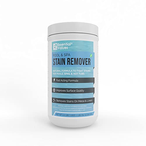 Swimming Pool & Spa Stain Remover (2 LBS) - Natural & Safe, Works Best for Vinyl Liners, Fiberglass, & Metals â€“ Removes Rust & Other Tough Stains Without The Use of Harsh Chemicals