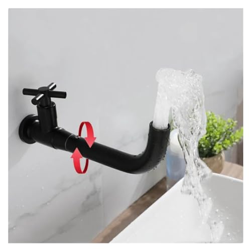 Robinet d'eau froide simple mural en acier inoxydable pour lavabo salle de bains - 3