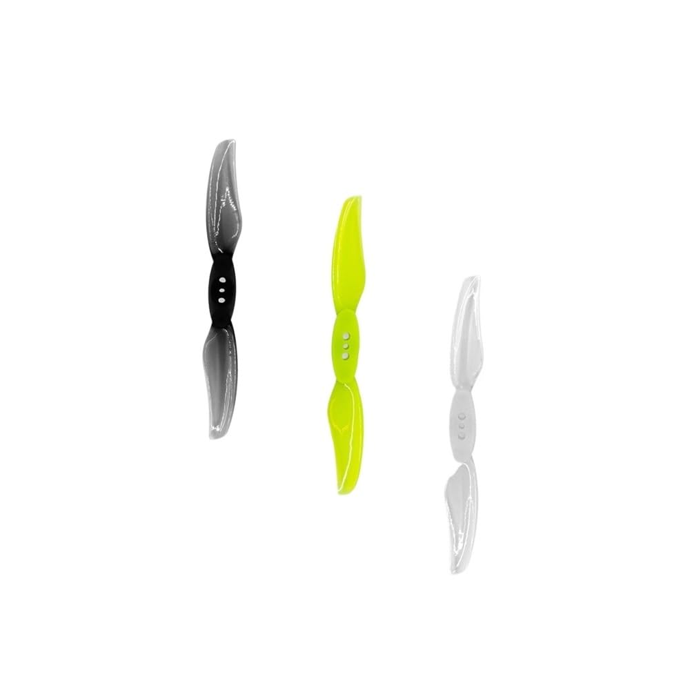 12 Coppie 3015-2 eliche Pieghevoli for PC a 2 Pale da 3 Pollici con Attacco a T for droni RC FPV da Corsa Cinewhoop con Condotto Fai da Te(Milk White)
