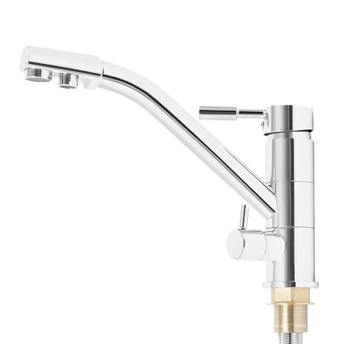 Grifo de agua 3 en 1 para cocina, filtro de agua, grifo de cocina, grifo giratorio para ósmosis, grifo de agua potable, grifo de cocina, con sistema de ósmosis, filtro de agua potable