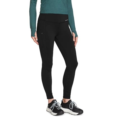 Eddie Bauer Women's Crossover Winter Trail Adventure High-Rise Leggings, Black, Medium
