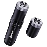 Dragonhawk Stylo de Tatouage Rotatif Sans Fil 2 Batteries 1500mAh, 7 Courses Réglables 2.4-4.2mm, Affichage LED pour Débutants Noir