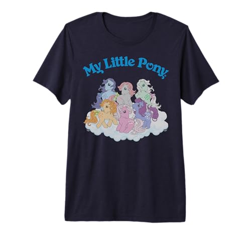 T-shirt My Little Pony Classic Group Shot en coton premium pour fan de nostalgie pop