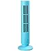 QTQHOME Ventilatore Portatile A Torre USB,Oscillante Quiete Risparmio Energetico Senza Lame Fan,2 velocità Ventilatori per Pianeri,Mini Desktop Ventilatore Condizionatore d'Aria-Blu 33 * 10 * 10cm