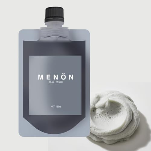 MENON 洗顔フォーム メンズ 130g ニキビ ケア 毛穴 洗浄 黒ずみ いちご鼻 クレイウォッシュ 泥泡
