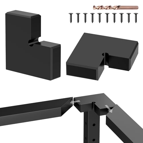 Image of 2Pack Handrail Corner Connectors - Flat Handrail Accessories, POM Handrail Connector Fitting for Rectangular Cable Railing Handrail, Deck Cable Railing System, RG01-C