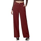 Caractéristiques : le pantalon en velours côtelé pour femme dispose d'une coupe droite taille haute qui flatte le ventre, lisse votre silhouette et crée ces longues lignes minces. Parfait pour rentrer vos tricots préférés