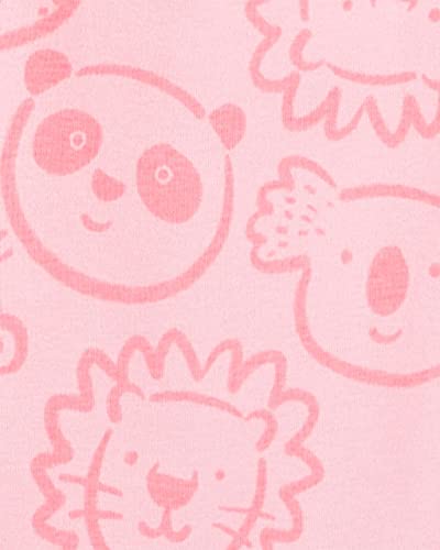 Kit Body Carter's 5 Peças Regata Babadinhos Panda Rosa Bebê Menina (24M)