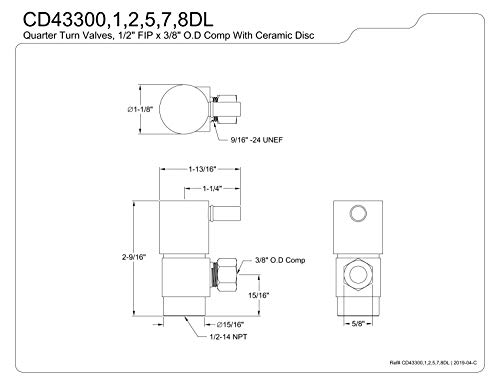 Butée d'angle céramique Kingston CD43301DL pour stopper les fuites - 3