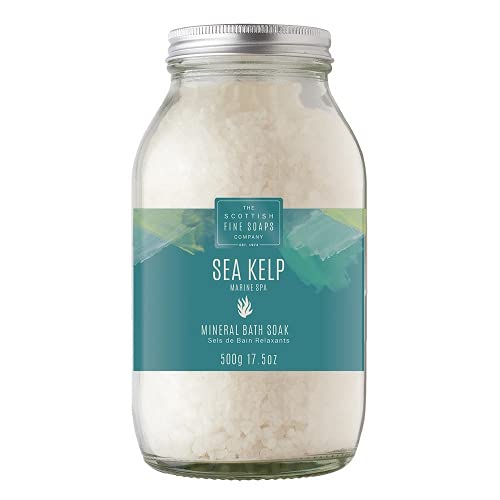 Scottish Fine SoapsMarine Spa Sea Kelp Mineral Bath Soak - Dead Sea Salt Rich - Hydrating and Nourishing - Vegan Friendly - 500g