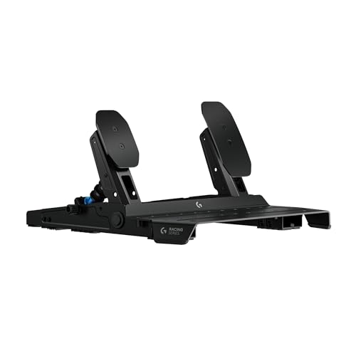 Logitech G RS Pedals – Pedales para simulación de carreras con freno loadcell de 75 kg, posiciones ajustables de los pedales, diseño modular y estructura de acero resistente y extensible - Negro