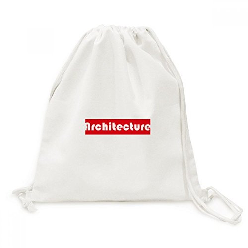 Toile Rouge Drawstring Backpack sac léger pour éviter les bagages lourds