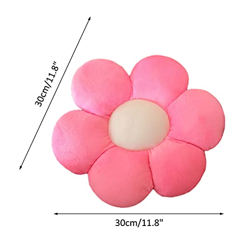 Lannery Flower Plush Throw Pillows, Flower Floor Pillow Seating Cushion Toy For Reading, Room, Watching Tv (11.8", Pink-1) #TOP2