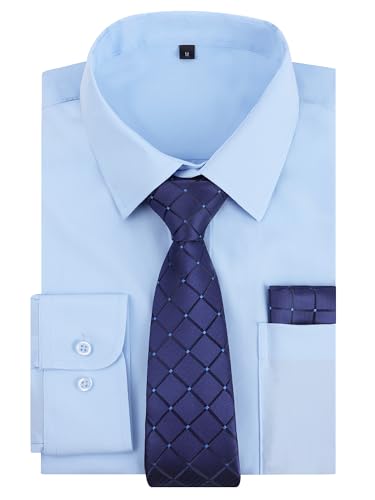 Image of Alizeal Mens 3 Pcs Long Sleeve Shirts Set