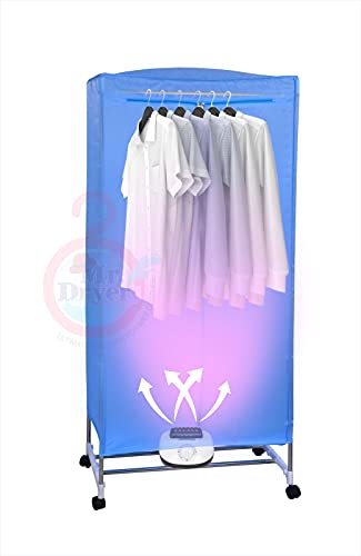 Image of 1000W Electric Clothes Dryer | 360 Hot Air Circulation | Double Layer Stainless Steel Rack | 180 Min Timer | Portable, Easy Assembly Laundry Dryer