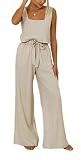 1OO% Cotton Linen Sets For Women 2 Piece Outfits Two Piece Summer Lounge Sets Linen Cruise Outfits S