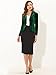 Allegra K Women's Suit Jacket Notched Lapel Long Sleeve Office Business Button Velvet Blazer Medium Dark Green