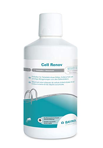 BAYROL Cell Renov - Détartrant Liquide pour cellules d'électrolyse Saline - Élimine Le calcaire et Autres dépôts des Feuilles de cellules - Puissance...
