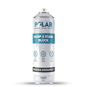Polar Damp & Stain Block Spray – Matt White – 500ml – Stops & Removes Mould & Stains – Ideal For Interior Walls…