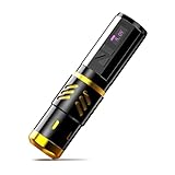 Wormhole Tattoo Gun Wireless Tattoo Machine LED Digital Display Wireless Tattoo Machine Pen Tattoo Pen with 2100mah Capacity Detachable Tattoo Power Supply for Beginner and Artist HP67-A