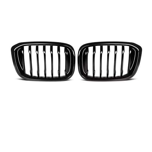 Grille avant pour BMW X3 G01 et X4 G02 2019-2021 calandre double latte noir brillant