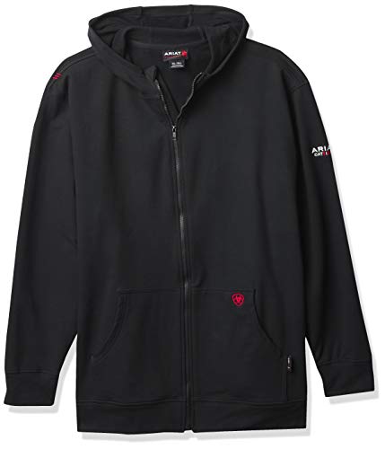 ARIAT mens Rebar Full Zip Hoodiesweatshirt Sweatshirt, Black, Large US