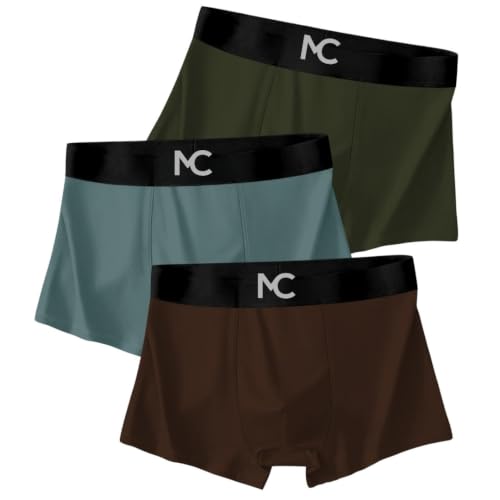 Image of Men's Microfiber Boxer Briefs for Men | Ultra Soft, Breathable, Moisture Wicking Stretch Trunks | Anti-Chafing Comfort | Elastic Waistband Pack of 3
