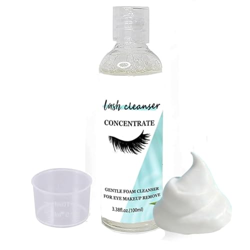 ALLGLAM 100ml Lash Shampoo Concentrate- Eyelash Extension Cleanser for Home & Salon Use Gentle Foaming Formula Makes 30x 60ml Bottles Safe for Lash Extensions Removes Oil