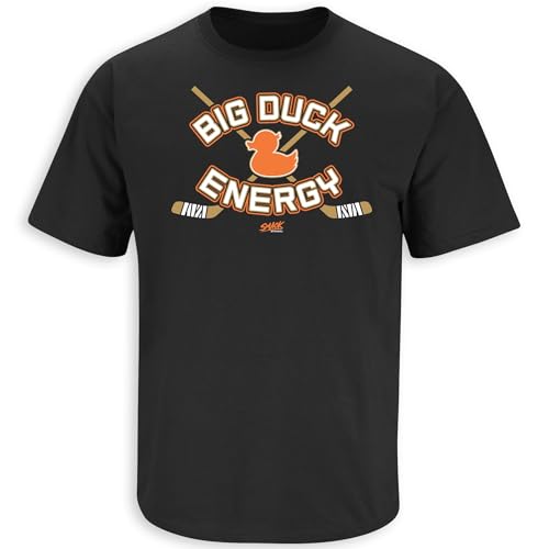 Big Duck Energy T-Shirt for Anaheim Hockey Fans (SM-5XL) (Black Short Sleeve, X-Large)