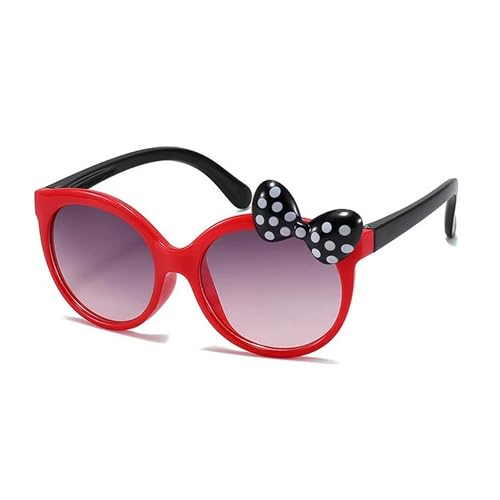 Image of Dervin UV Protected Girl's Bow Cute Sunglasses Baby Personality Cartoon Travel Sunshade Glasses