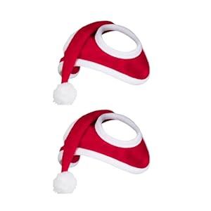 RmKbe 2 Stück Nikolausmütze für Pferd Urlaub Weihnachtsmann Pferd Hut Haustier Kostüme Weihnachten Pferd Zubehör für Pferd