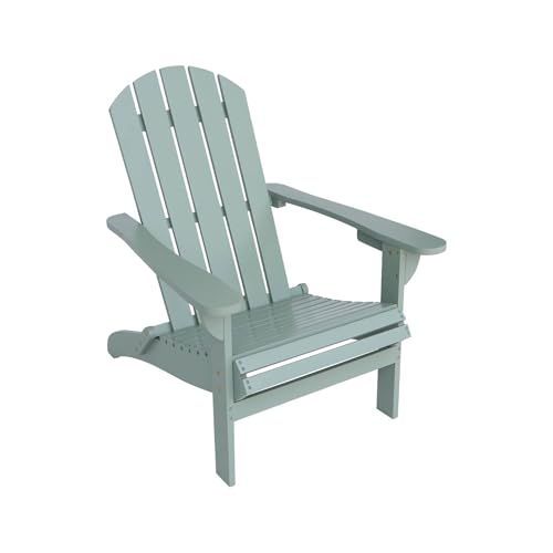 sweeek - Fauteuil Adirondack Vert de Gris en Bois d'acacia avec accoudoirs KERINA. Plusieurs Coloris. 90 x 71 x 91.5 cm