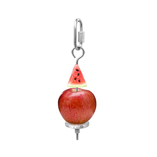 Wpmlady Bird Food Holder, Bird Feeders, Stainless Steel Parrot Fruit Vegetable Stick Holder, Foraging Toy, Bird Treat Skewer, 2 Pack - Thumbnail 4