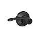 Schlage F51A MER 622 Merano Lever Keyed Entry Lock, Matte Black