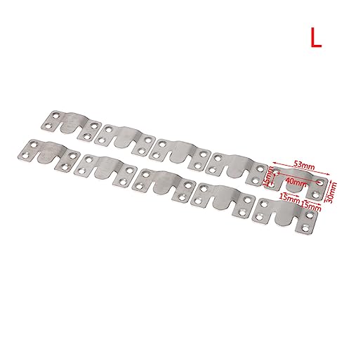 Image of Flush Mount Bracket ,Interlock Hanging 5sets /Pack Stainless Steel Hook Buckles Hanger Hanging Connecting Photo Frame Picture Mirror Wall Hang Hardware(Large), Silver