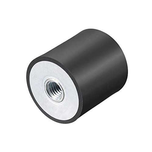 sourcing map 40 x 40mm M10 Thread Female Rubber Mounts,Vibration Isolators,Replaces Anti Vibration Pads Flat Silentblock Base Block