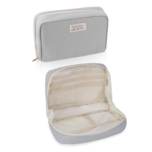 Oyachic Astuccio Pencil Case Portapenne in Tela Cerniera Multifunzione Grande Borsa Matite Organizzatore Trucco (Grigio) Oyachic Astuccio Pencil Case Portapenne in Tela Cerniera Multifunzione Grande Borsa Matite Organizzatore Trucco (Grigio)